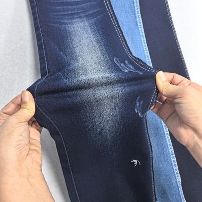 acheter Jeunes dames bleu foncé haute étirement satin léger denim tissu 9OZ online manufacture