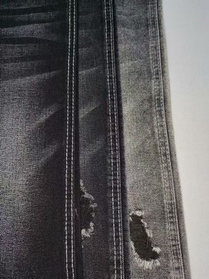 acheter 11.3oz Super-doux poids lourd coton polyester noir/noir denim tissu JSD3250A pour les jeans de mode online manufacture