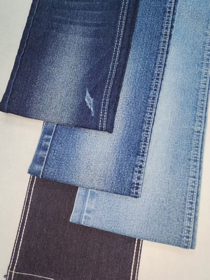 acheter Tissu denim extensible 55% coton, style SERGÉ INDIGO FONCÉ JSD3320-2 pour jeans de mode, vente en gros online manufacture