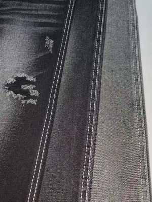acheter 75% COTON tissu denim non extensible NOIR/NOIR JSD3135A-R pour jeans vêtements vintage Denim en gros online manufacture