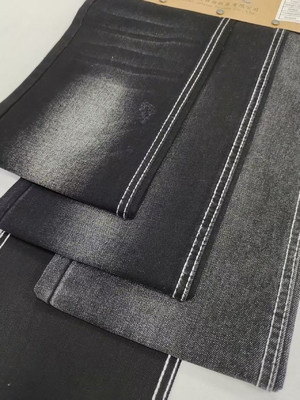 acheter Tissu denim sergé 75% coton 25% polyester 9.4oz NOIR/NOIR pour pantalons en jean online manufacture