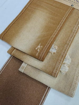 acheter Couleur KHAKI Tissu en denim de style twill droit tissé avec 10 * 7 Construction JSD3022K pour les petits amis jeans femmes pantalon online manufacture