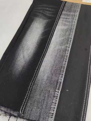 acheter 9.6oz de fil noir/noir 75% de coton en tissu denim à haute étirement avec 10+10/16*55 Construction JSD3259A Pour les jeans online manufacture