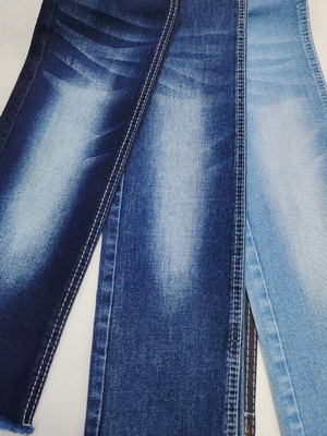 acheter Tissu denim extensible à faible rétrécissement en fil Siro Cross Slub 75% coton avec construction 10+10/16*55 pour jeans online manufacture