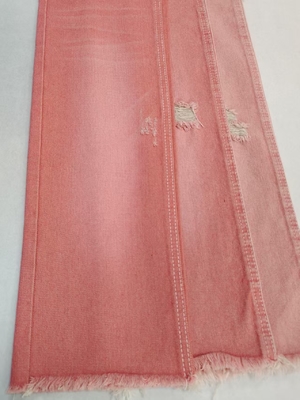 acheter Tissé couleur rose style Twill gauche 10,6 oz tissu denim avec 10 * 7 construction pour les jeans pour femmes online manufacture