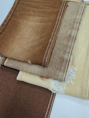 acheter 14oz Heavy Weight dark khaki Color Twill Style Denim Fabric 7*6 Construction Woven JSD3047F For Jeans online manufacture
