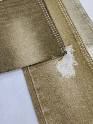 acheter 14oz heavy weight Light Green Color Twill Style Denim Fabric 7*6 construction Woven JSD3047M For winter jeans online manufacture