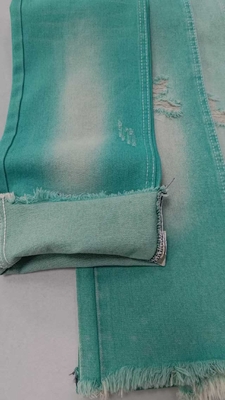 acheter 10.6oz Sergé à gauche Vert pomme 10x7 Sans élastique Tissu denim JSD3023FG pour la vente en gros de denim online manufacture