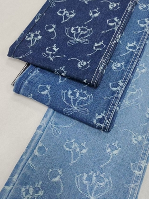 acheter Super doux imprimé en cerisier 10,8 oz poids moyen 60% tissu en coton denim pour les jeans ou les skits online manufacture