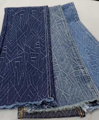 acheter Beautiful pattern Heavy weight Dark blue with full width 180cm /10x7 Denim fabric for jeans online manufacture