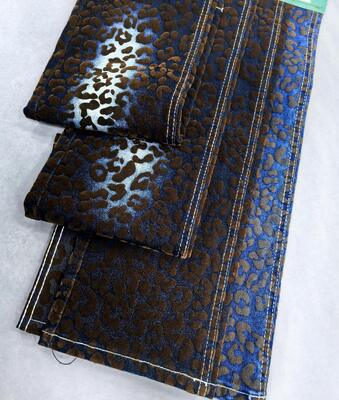 acheter Brown Leopard Print Twill Style Denim Fabric For Jacket Or Coat  10.5oz 70%Cotton online manufacture