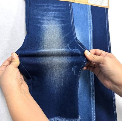 9OZ Élasticité d' étirement Indigo Satin Tissu en denim pour femme résistant au rétrécissement