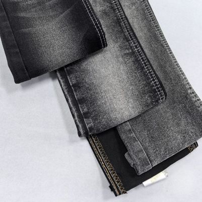 70%C 28%P 2%S Tissu denim lourd pour homme 11.2OZ Noir