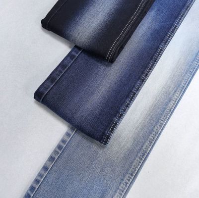 Super doux Tri-Core décolorant coton spandex bleu foncé denim tissu 11,5 oz