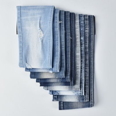 62' largeur étendue Tissu en denim coton polyester spandex QY017-1 9,5 oz