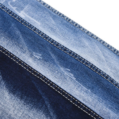 Tissu en coton bleu foncé en polyester spandex en denim QY040
