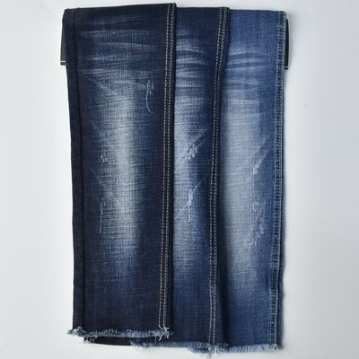 Coton résistant au rétrécissement Polyester Spandex Étirement Coton Denim Tissu 10,3 oz