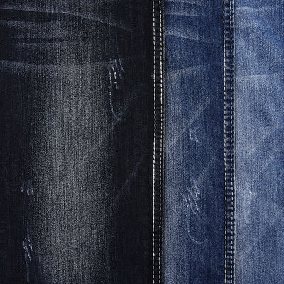 Tissu denim bleu foncé extensible en Spandex 9.3 Oz JX767-3 avec rétrécissement L 10-11% et titre de fil 8 7.5SB*10/40D 75D