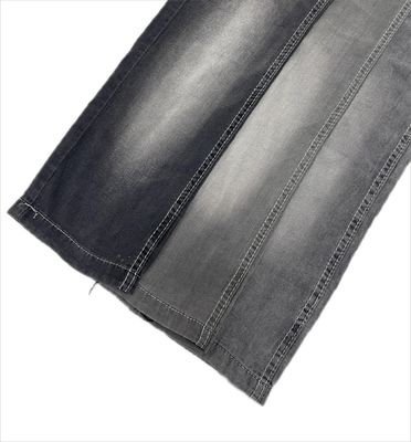 Motif TISSU TEINT EN FIL Noir Couleur Été Léger Design Slub Tencel Lyocell Denim Élastique pour Jeans
