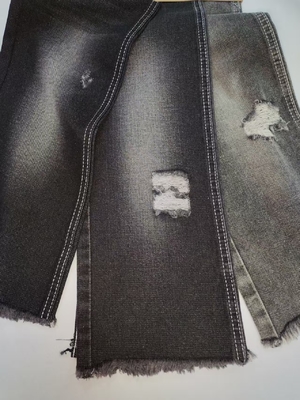 Tissu denim non élastique en coton polyester 68% COTON SERGÉ style NOIR/NOIR JSD3268 pour jeans garçon ou femme
